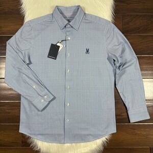 Psycho Bunny Medium / 15 - 15.5 / 34 35 Patterned Jersey Knit Button Up Shirt ML